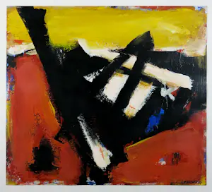 Henk Lassche - Olieverf op stevig papier, Movement - Ingelijst kopen? Bied vanaf 500!