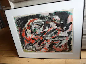 Theo Wolvecamp - Zeefdruk, Liggende compositie - 1989 kopen? Bied vanaf 200!