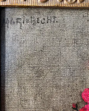 Marie Becht - Bloemstilleven geraniums in vaas kopen? Bied vanaf 225!