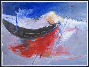 Franscz Witte - Acryl op papier, Zonder titel kopen? Bied vanaf 1!