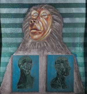 Jan Bollaert - Gemengde techniek op board, Ecce-Uomo (Zeer Groot) kopen? Bied vanaf 1!