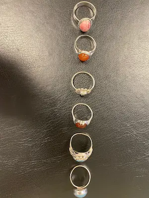 Lot Diverse 6 Zilveren Ringen kopen? Bied vanaf 25!