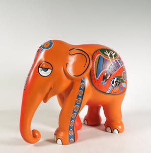 Corneille - Acryl op polyester, Elephant Parade kopen? Bied vanaf 600!