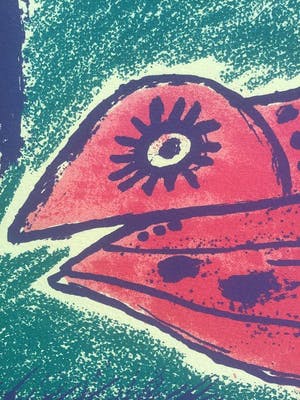 Corneille - "Femme et oiseau rouge" kopen? Bied vanaf 125!