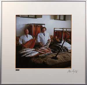 Paul Huf - Foto, Zalmrokers - Ingelijst verkocht voor € 1!