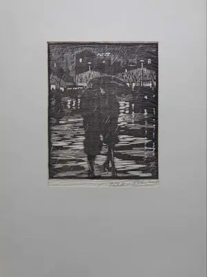 Daan de Vries - LOT VAN 4 STUKS / ZW-W HOUTSNEDE / SIG kopen? Bied vanaf 40!