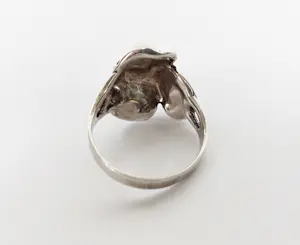 Brutalist Modernist ring echte parels zilver 925 maat 22 MCM kopen? Bied vanaf 65!