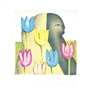 AcheterJorg Reme - Kleurenoffset-litho TULPEN Handgesigneerd? Enchérissez de 17!