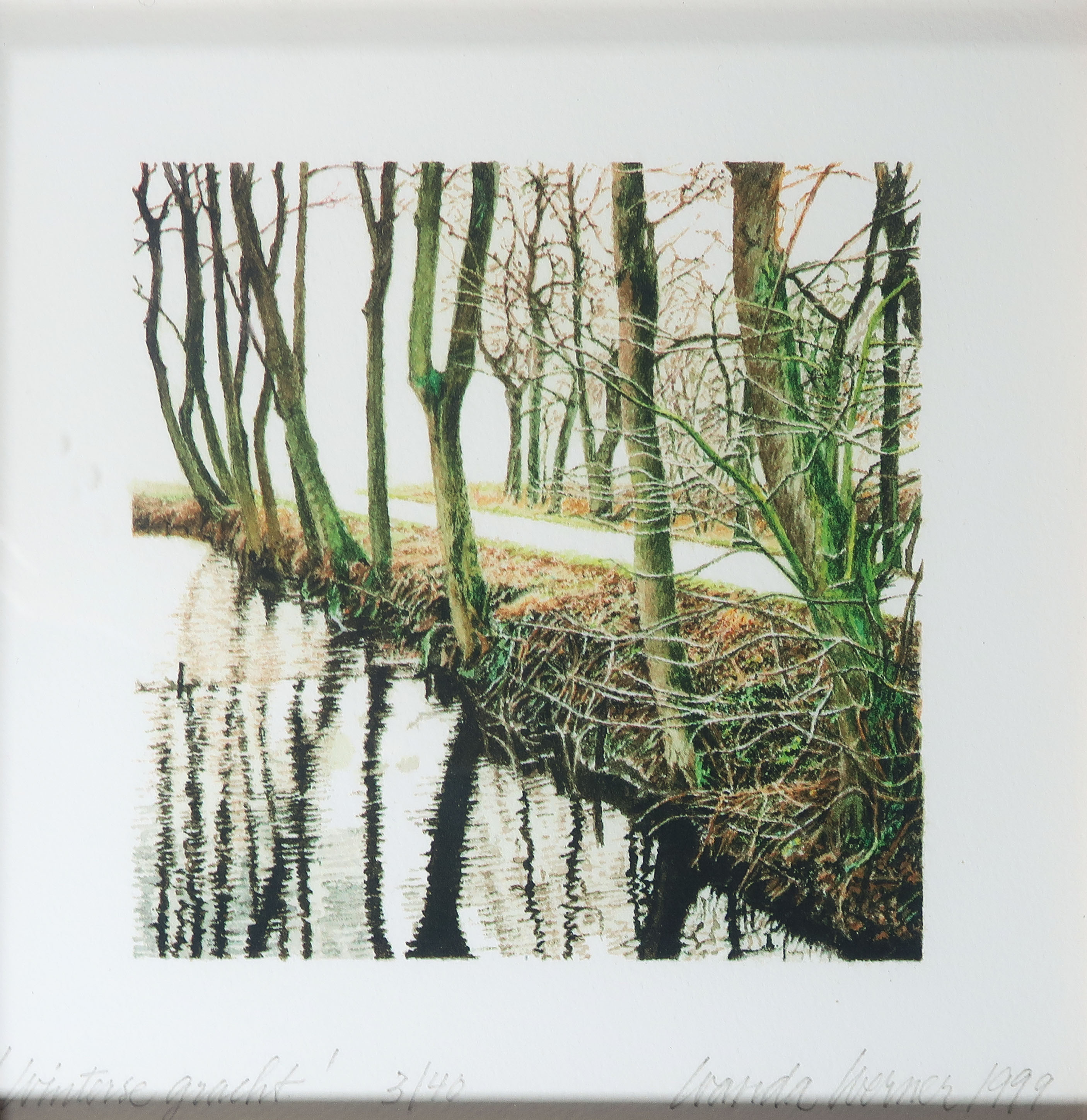 Wanda Werner - Piëzografie op papier, Vier seizoenen - Ingelijst (Groot) kopen? Bied vanaf 1!