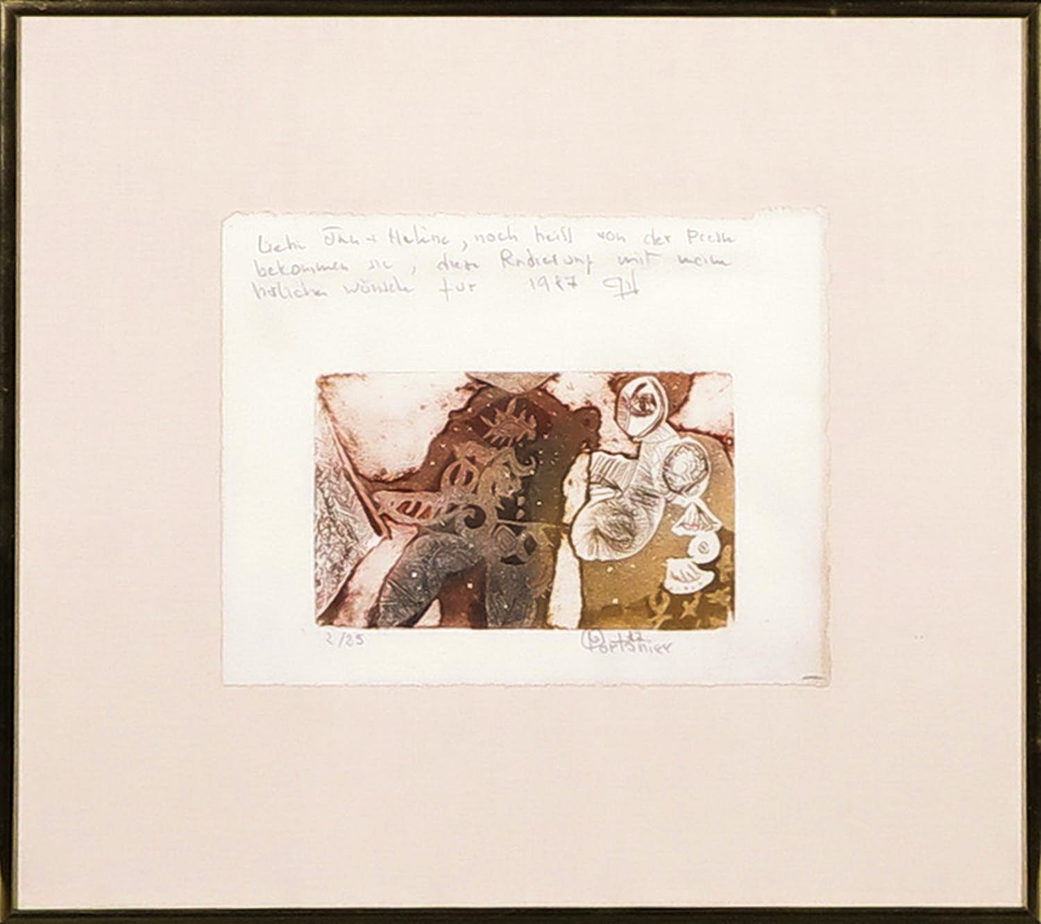 Gilbert Portanier - Ets en aquatint, Aan Jan kopen? Bied vanaf 1!