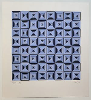 Gijs Winkelman - geometrische abstracte zeefdruk - 1974 (Zeer kleine oplage) kopen? Bied vanaf 1!