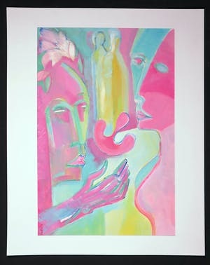 Joe Wols - Acryl op doek, Figuren kopen? Bied vanaf 1!