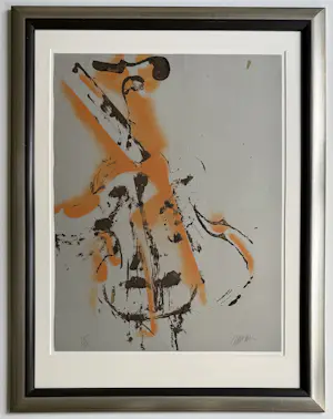 Arman - handgesigneerde litho | 'Suite for Violin' | 1973 (INGELIJST) kopen? Bied vanaf 350!