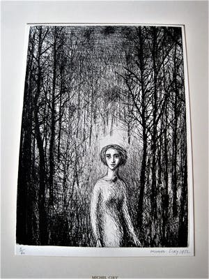 Michel Ciry - Mythologische kleine oplage (60 ex) droge naald Ets "Eurydice" gesigneerd kopen? Bied vanaf 37!