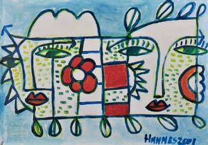 Hannes Kuiper - Olieverf op doek, Zonder titel I - Ingelijst kopen? Bied vanaf 200!