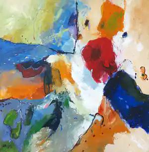 Alexander Vogels - Olieverf op doek, Stilleven samenstellen (Zeer groot) verkocht voor € 800!