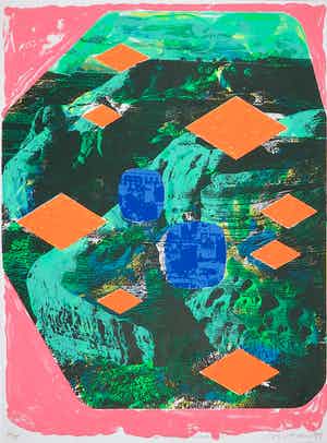 Jelis van Dolderen - Zeefdruk, La Montanara VI (Zeer groot) verkocht voor € 1!