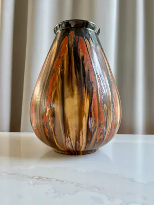 Roger Guerin - vaas van grès flammé Faïencerie de Bouffioulx. kaufen? Bieten Sie von 220!