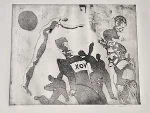 Lucebert - Een grote in 1967 gemaakte monochrome Ets "Vox" - bep. oplage (190) gesigneerd kaufen? Bieten Sie von 153!