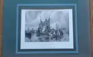 Joseph Clayton Bentley - Antieke staalgravure River Dorte, Holland (Dordrecht) – ca. 1830 kaufen? Bieten Sie von 70!
