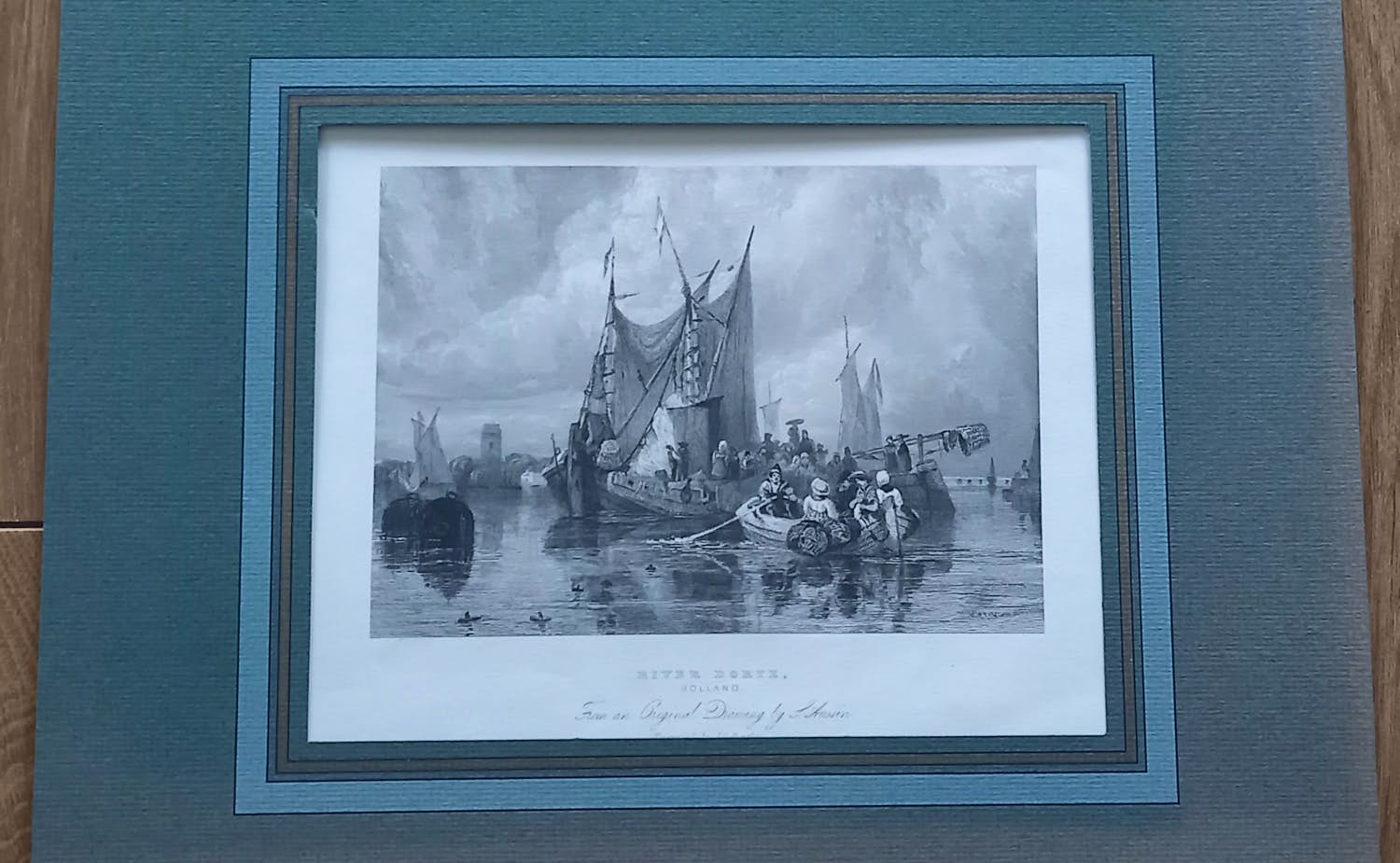 Joseph Clayton Bentley - Antieke staalgravure River Dorte, Holland (Dordrecht) – ca. 1830 kopen? Bied vanaf 75!