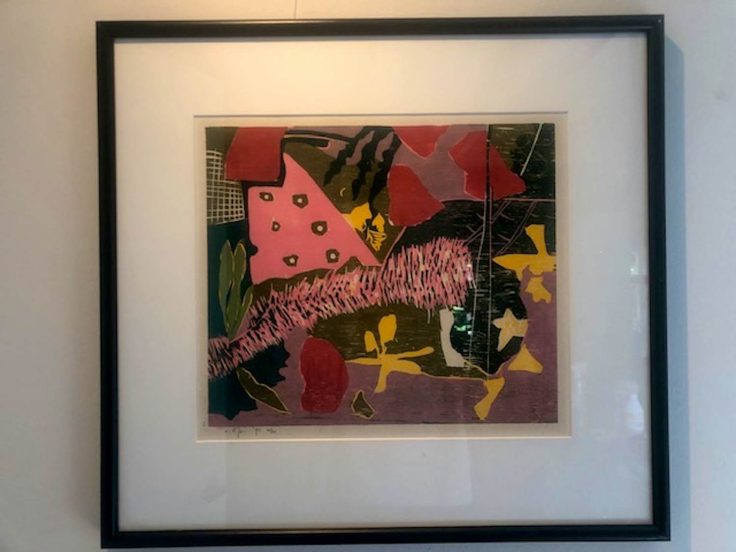 Vincent van Ojen - Komposition mit rosa Girlande verkocht voor € 125!