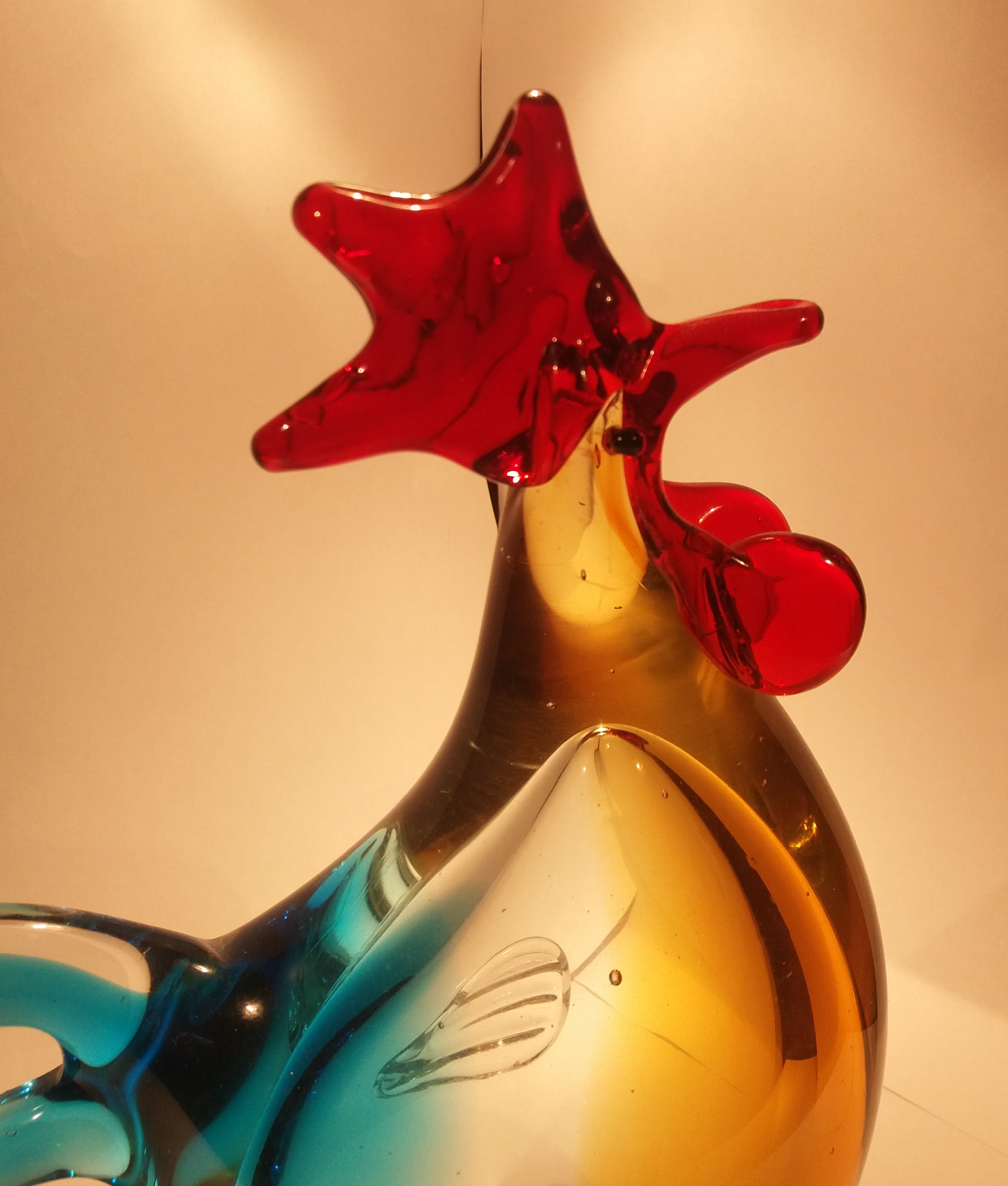 Niet of onleesbaar gesigneerd - Mond geblazen Murano haan kopen? Bied vanaf 1!