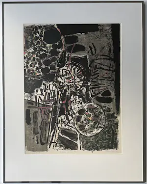 Corneille - handgesigneerde kleurenlitho | 'Arbres et rochers' | 1962 (INGELIJST) kopen? Bied vanaf 600!