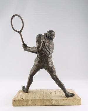 Bep van den Bergh - Brons en travertine, Björn Borg kopen? Bied vanaf 10!