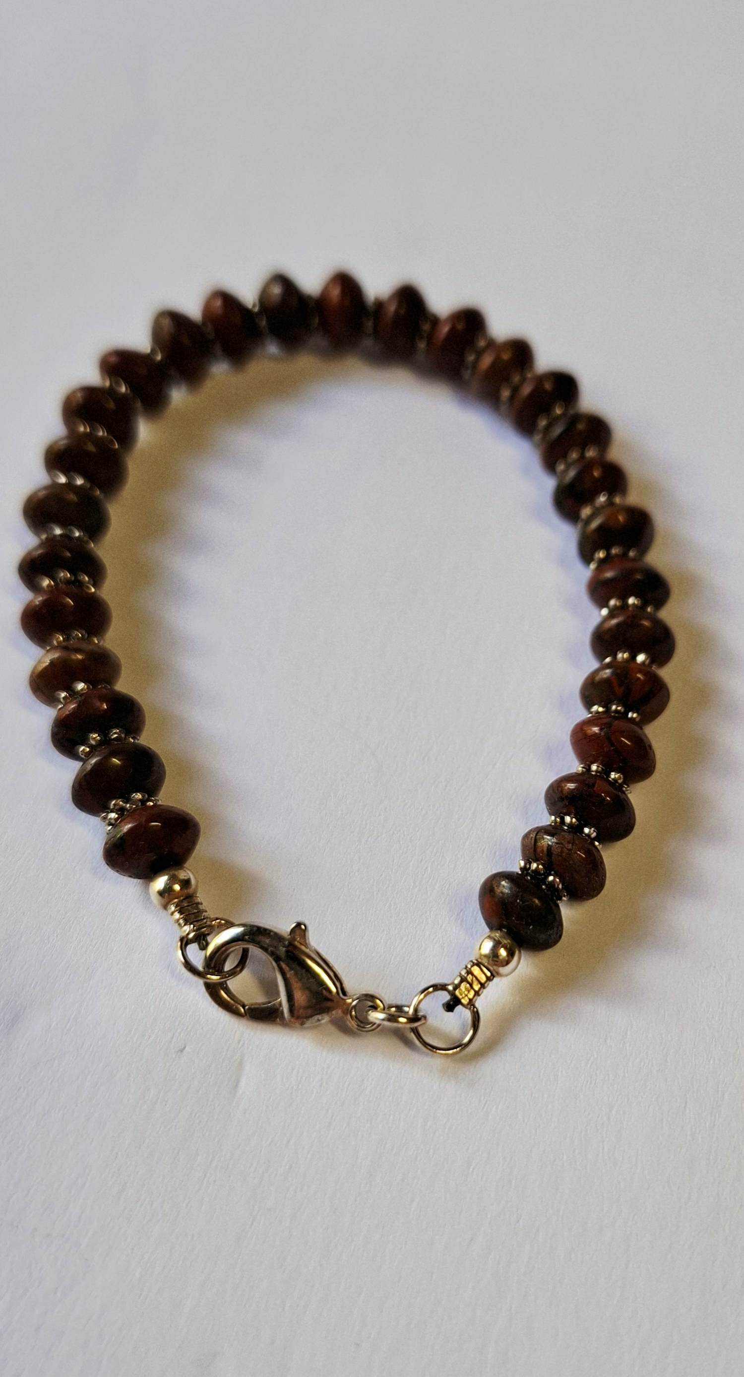 Nieuw Sterling zilveren armband gezet met ronde Eode jaspis verkocht voor € 45!