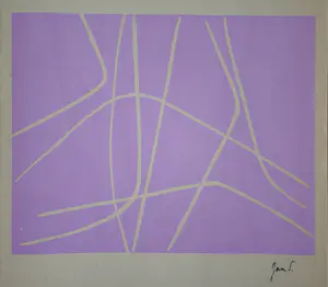 Jan Saverys - Composition abstrait - 1952 - Originele zeefdruk gesigneerd kopen? Bied vanaf 80!