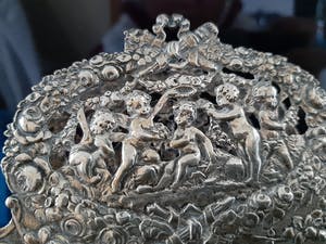 Curiosa - Zilver 800 servet houder kopen? Bied vanaf 1!