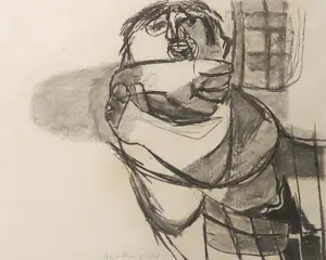 Aart Roos - Krijttekening, Zonder titel kopen? Bied vanaf 1!