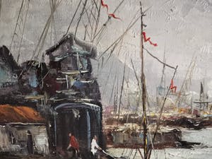 Rick Theunissen - Havenzicht op bedrijvige Rotterdamse haven kopen? Bied vanaf 65!