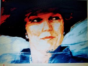 Carla Rodenberg - Liggend naakt op nationale kleuren kopen? Bied vanaf 200!