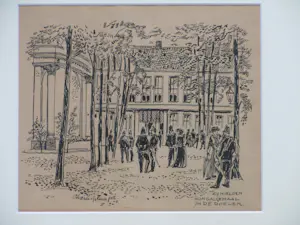 Charles Kemper - Galgemaal in De Doelen - Inkttekening kopen? Bied vanaf 40!