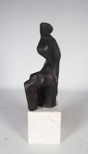 Paulus Reinhard - Brons en marmer, Fluitspeler kopen? Bied vanaf 400!