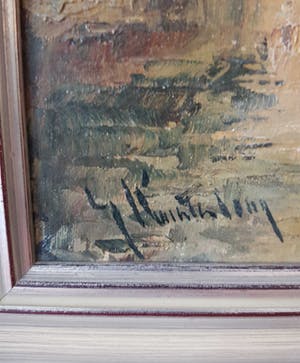 Niet of onleesbaar gesigneerd - Mooi Frans aangezicht van een markt in Parijs. Handgesigneerd. kopen? Bied vanaf 10!