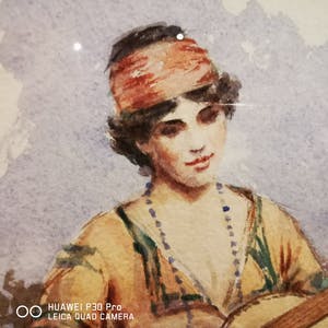 William Henry Margetson - vrouw spelend op een romantische gitaar kopen? Bied vanaf 500!