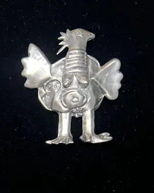 Corneille - L'oiseau habite les songes zilveren hanger broche, handgesigneerd, 1991 kopen? Bied vanaf 750!