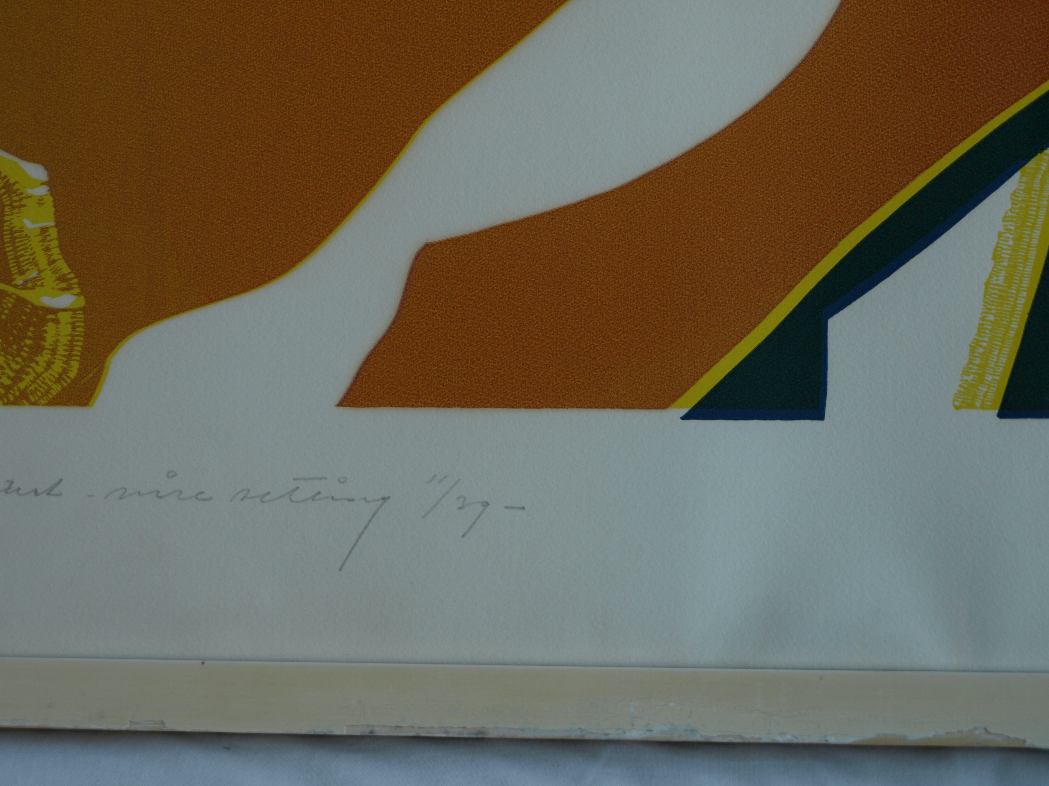 Niet of onleesbaar gesigneerd - Zeefdruk , Zonder titel - gesigneerd & ingelijst - 1968  kopen? Bied vanaf 1!