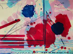 Sam Middleton - Redelijk zeldzame zeefdruk op papier "summer sailing" - oplage slechts 50 verkauft für € 48!