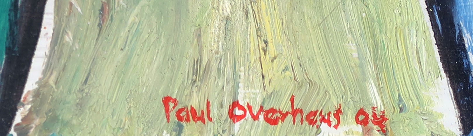 Paul Overhaus - Olieverf op board, Abstract landschap - Ingelijst kopen? Bied vanaf 50!