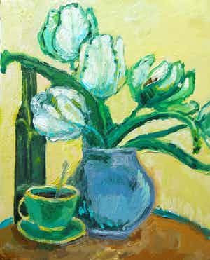 Tanja Koelemij - Stilleven Tulpen 1 verkocht voor € 70!