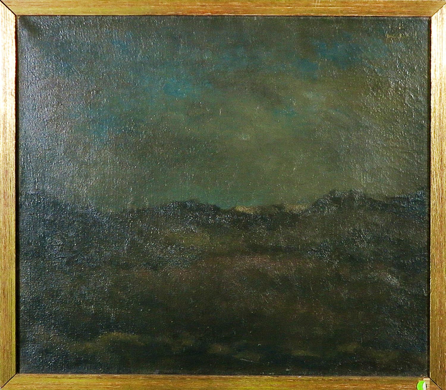 Jan Miechels - Olieverf op doek, Donker landschap (1945) - Ingelijst kopen? Bied vanaf 60!
