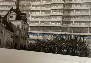 Wim Bettenhausen - Prachtige gedetailleerde ets, Ziekenhuis Westeinde (Den Haag) kopen? Bied vanaf 125!