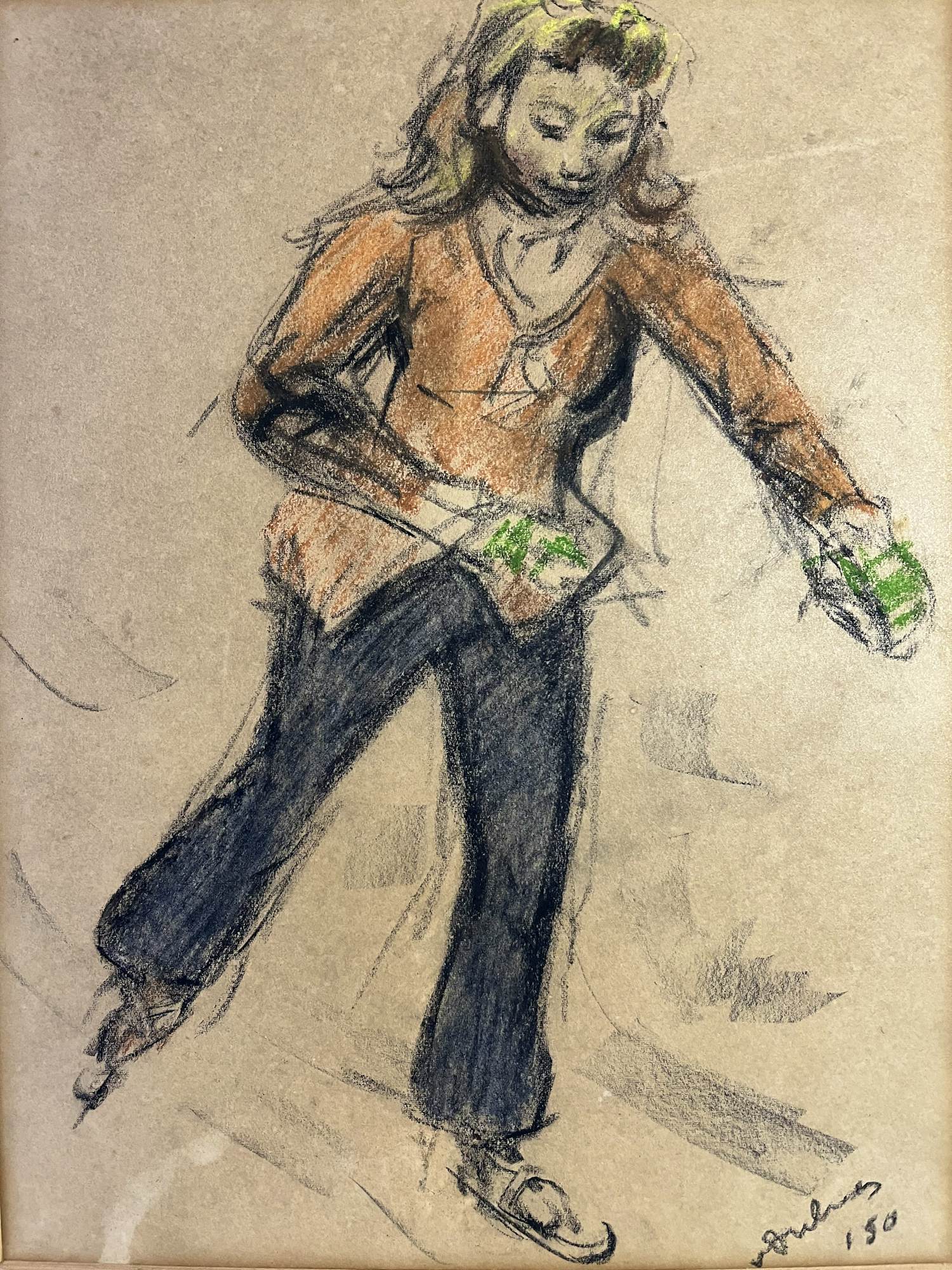 Erasmus Bernhard van Dulmen Krumpelman - Meisje op de schaats in Groningen - Groninger Ploeg kopen? Bied vanaf 350!