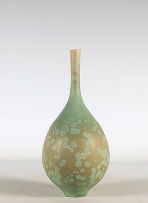 Hein Severijns - Porselein, Miniatuurvaasje met kristalglazuur kopen? Bied vanaf 150!