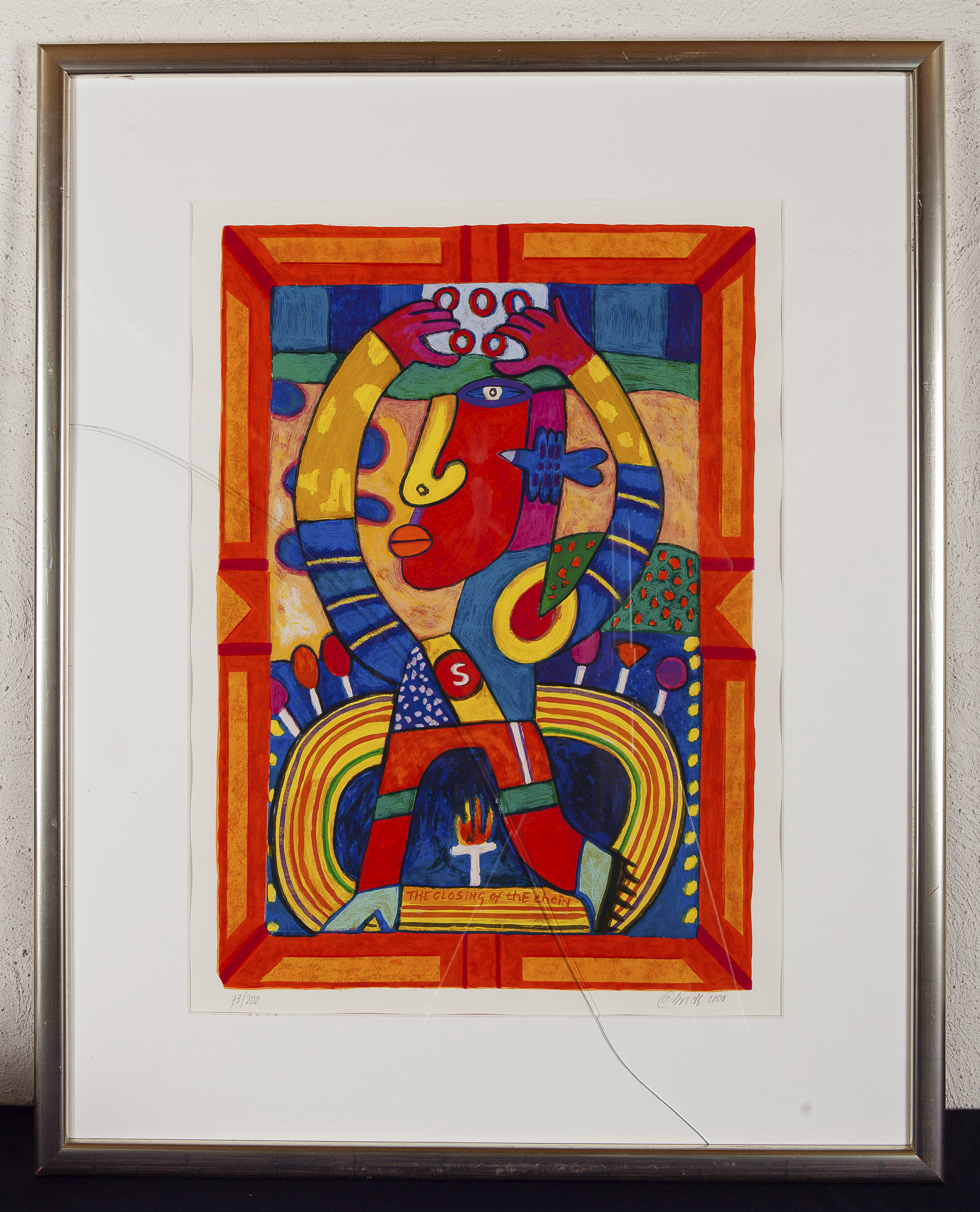 Clemens Briels - The closing of the chain - Zeefdruk op papier - gesigneerd r.o. - oplage 93/200  kopen? Bied vanaf 50!