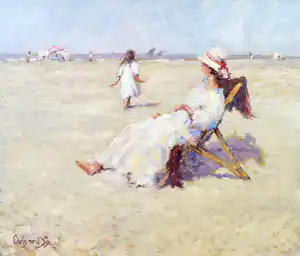 Chris van Dijk - A wonderful summerday on the beach verkocht voor € 480!